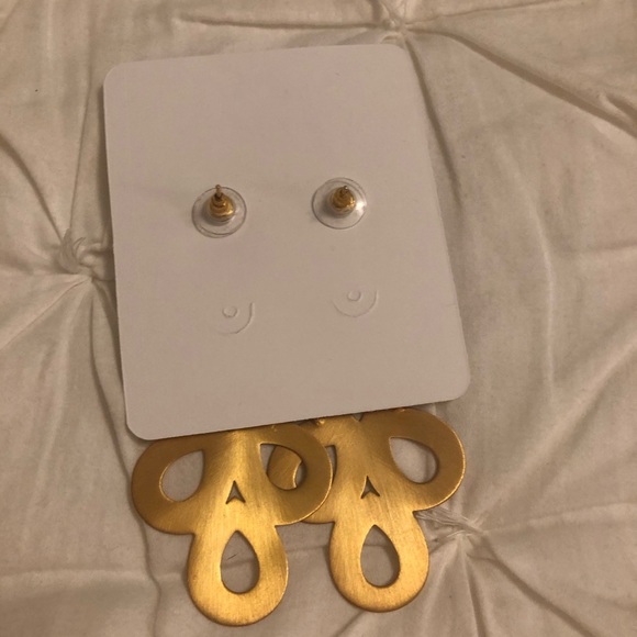 Lisi Lerch Ginger Earrings Brushed Gold. Stunning! - Picture 7 of 7